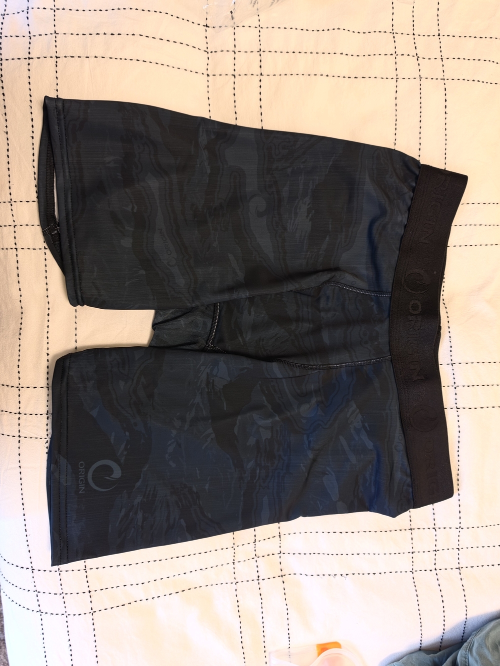 Origins Men's Black Marbled Athletic Shorts - Performance Fit